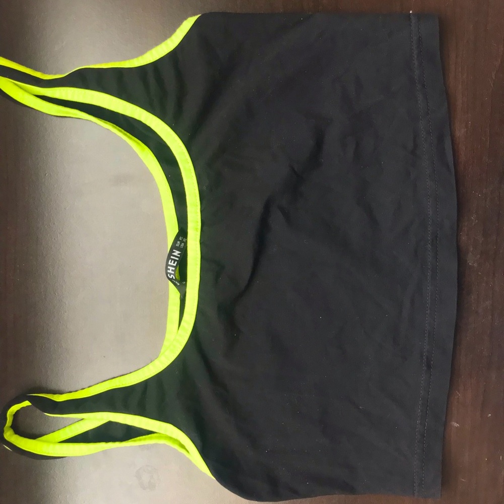 lime green straps  cropt tank (size small)